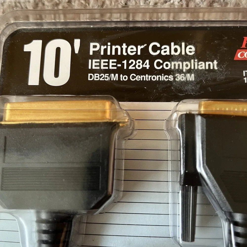 *New* PC Concepts Printer Cable, IEEE-1284 Compliant, 10 ft. 12380